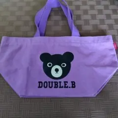 DOUBLE.B パープル トートバッグ