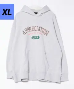 タグ付き　日本製　オールウェイズアウトオブストック/ロゴパーカー　グレー　XL