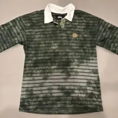 Stüssy ラガーシャツ ボーダー グリーン Mのサムネイル