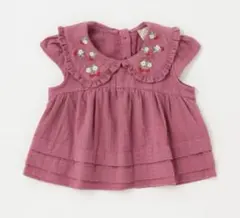 プティマイン　イチゴ刺繍ブラウス