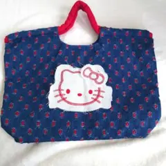 ハローキティ ドット柄 デニムトートバッグ