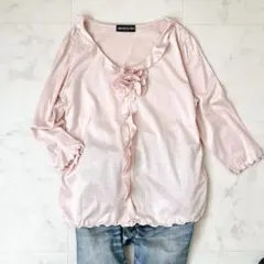 みーちゃん様 センソユニコ リヨセル70% 綿30% ブラウス フリルカラー