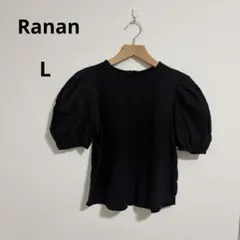 Ranan ラナン Tシャツ 袖異素材プルオーバー レディース ブラック Lのサムネイル
