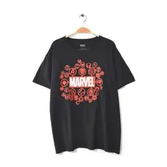 マーベル スーパーヒーローズ ロゴプリント クルーネック Tシャツ メンズXL