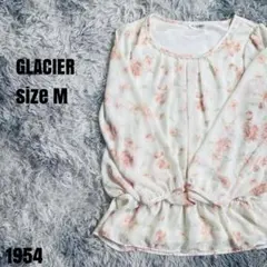 GLACIER グラシアルッソ 花柄 長袖 ブラウス ベージュ M 1954