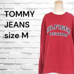 ♡　TOMMY JEANS　トミージーンズ　トレーナー　M　レッド