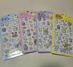 正規品 ポケモン　ポケピース　3D立体　シール　4種