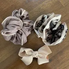 シュシュ　バレッタ　ヘアアクセサリー　髪留め