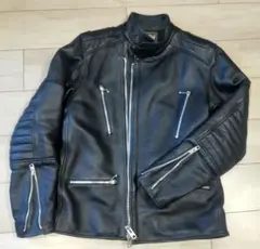 美品【カドヤ/KADOYA】レザージャケット REP/ブラック 希少3Lサイズ