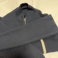 未着用品【無印】フルジップカーディガン　ダークネイビー　Lサイズ