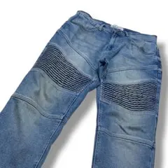 ZARA MAN ザラ バイカーデニム ダメージ加工 USA31 ストレッチ