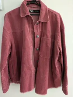 【ZARA】 コーデュロイジャケット ピンク　М