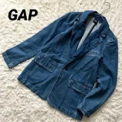 【ギャップ】デニムブレザージャケット 極美品 Vネック フロントボタン 長袖