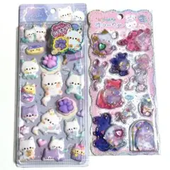 【正規品】肉球シール ナイトミャウ　キラリンウォーターシール おやすみバニー