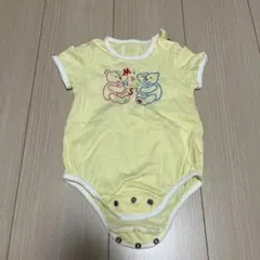 ミキハウス　イエロー クマ刺繍ロンパース　70cm