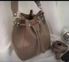 2way/3way バケットバッグ ショルダーバッグ色ブラウン