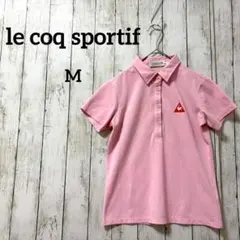 ルコックスポルティフ ポロシャツ M 半袖 ピンク ゴルフウェア ロゴワッペンのサムネイル