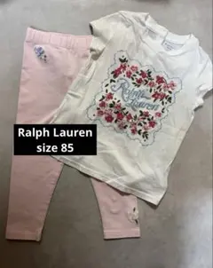 Ralph Lauren Tシャツ・レギンスセット 85 女の子　ピンク　刺繍
