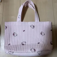 サンリオハローキティ キルティングトートバッグ ピンク　イブルバッグ