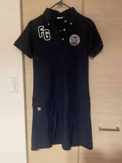 FGロゴ刺繍 ネイビー ポロワンピース　フィラゴルフ