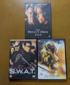 中古DVD3本セット　デビル　S.W.A.T ブラックホークダウンのサムネイル
