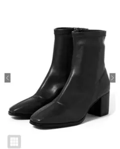 GRL gd1378スクエアトゥレザーショートブーツ 24.0cm