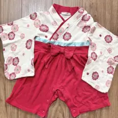 女の子80袴ロンパース　バースデイ　西松屋　誕生日　雛祭　お食い初め　初節句