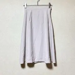 インデックス ベージュ ミモレ丈スカート M 薄手 上品 大人可愛い レディース