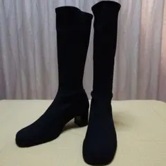 ブラック　ストレッチブーツ