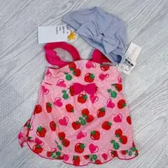 【新品未使用】ワンピース水着＆スイムキャップセット80cm