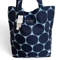 新品タグ付 kate spade ケイトスペード トートバッグ ドット ネイビー