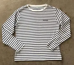 mont-bell ボーダー長袖カットソー　白＊ネイビー