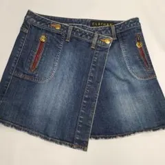 CLATHAS デニムミニスカート 　巻きスカート38