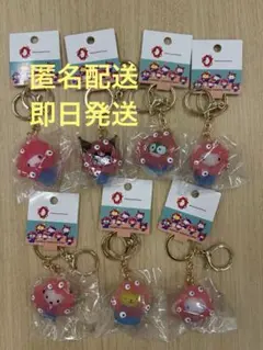 【匿名配送】サンリオミャクミャク キーホルダー　クリア　コンプリート7点セット