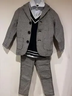 子供用フォーマルスーツ（チェック柄）4点セット