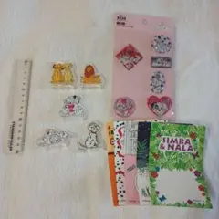 ディズニー １０１匹ワンちゃん　ライオン・キング　アクスタ　6点セット　セリア