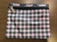 レスポートサックLeSportsac フラットポーチ チェック柄 未使用 レスポ