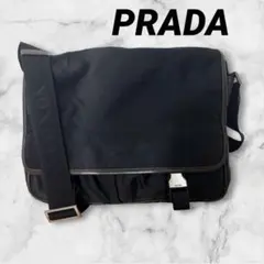 PRADA プラダ メッセンジャーバッグ ナイロン 三角ロゴプレート　ブラックのサムネイル