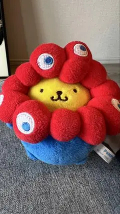 ポムポムプリン　ミャクミャク　なりきりぬいぐるみ　カラナビ付き
