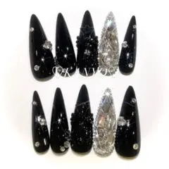 現品 ネイルチップ シズニルック　地雷系 ギャル 埋め尽くし　十字架