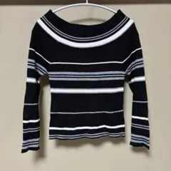BROWNY ブラウニー オフショル ボーダーニット セーター Fサイズ