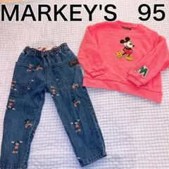 マーキーズ　ディズニー　ミッキーマウス　トレーナー　デニムパンツ　2点