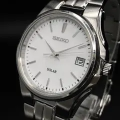 【稼働品】SEIKO ソーラー 腕時計 V157-0AG0 メンズ
