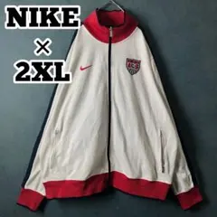 【★NIKE×デカロゴ】2XL 抜群の古着感 トラックジャケット リブジャージ