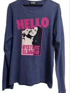 ヒステリックグラマー ロンT紺M ロングTシャツ カットソー 長袖シャツ