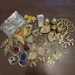 アクセサリーパーツ　大ぶりゴールド系セット