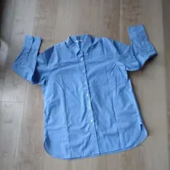 ユニクロ　コットンストライプシャツ　L
