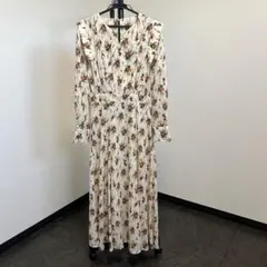 長袖　花柄　ワンピース　オケージョン