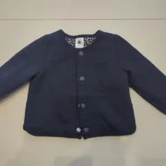 PETIT BATEAU ネイビー カーディガン 12m