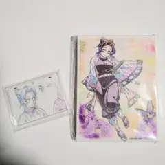 鬼滅の刃・胡蝶しのぶセット③☆キャンバスパネル・チャーム・缶バッジ 他